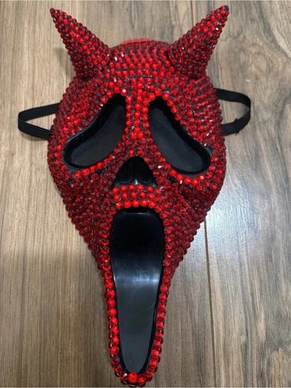 Red Jeweled Devil Mask - Women Accessories